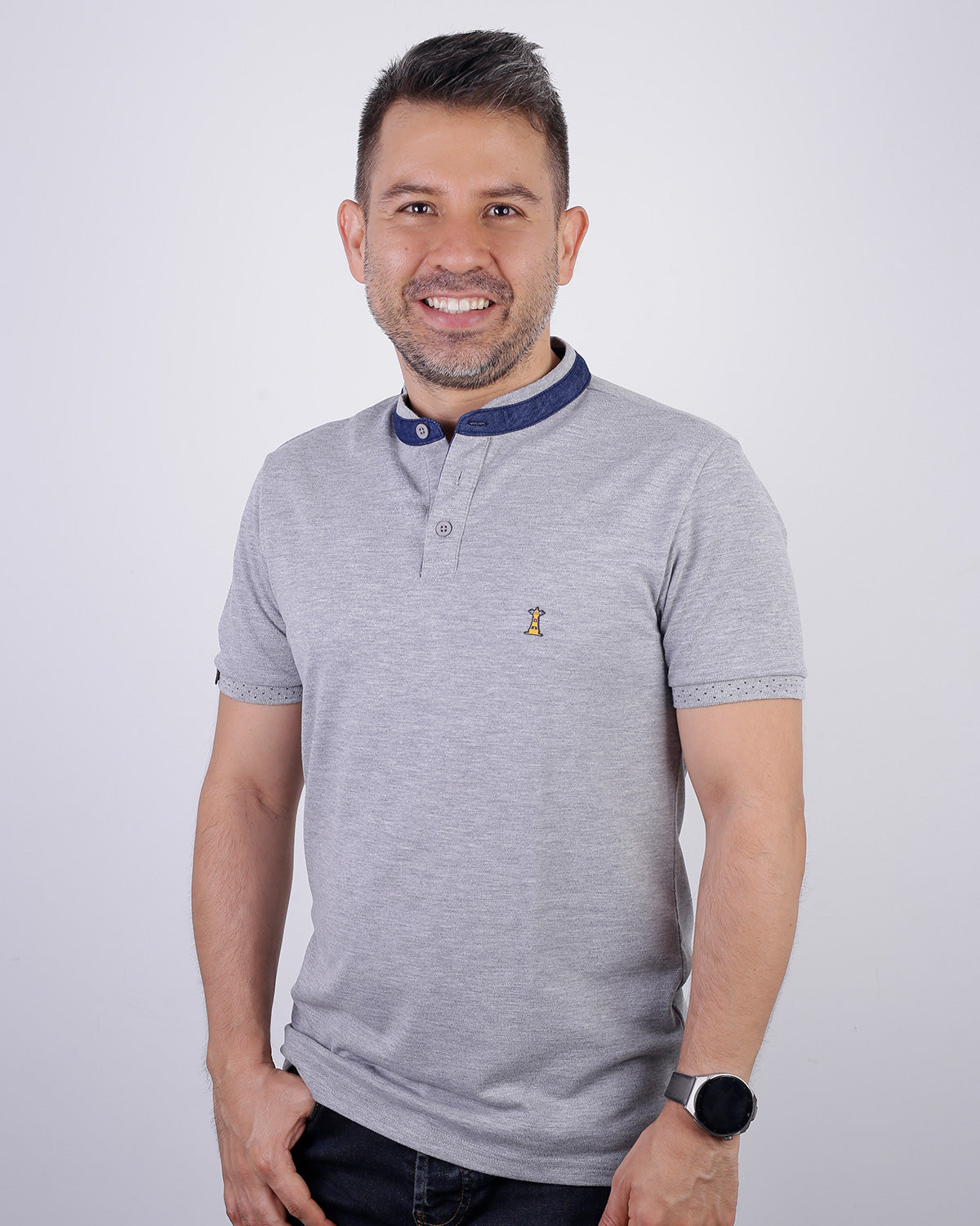 Neru Men's Gray Polo