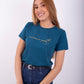Camiseta petroleo estampada