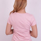 Camiseta rosada estampada