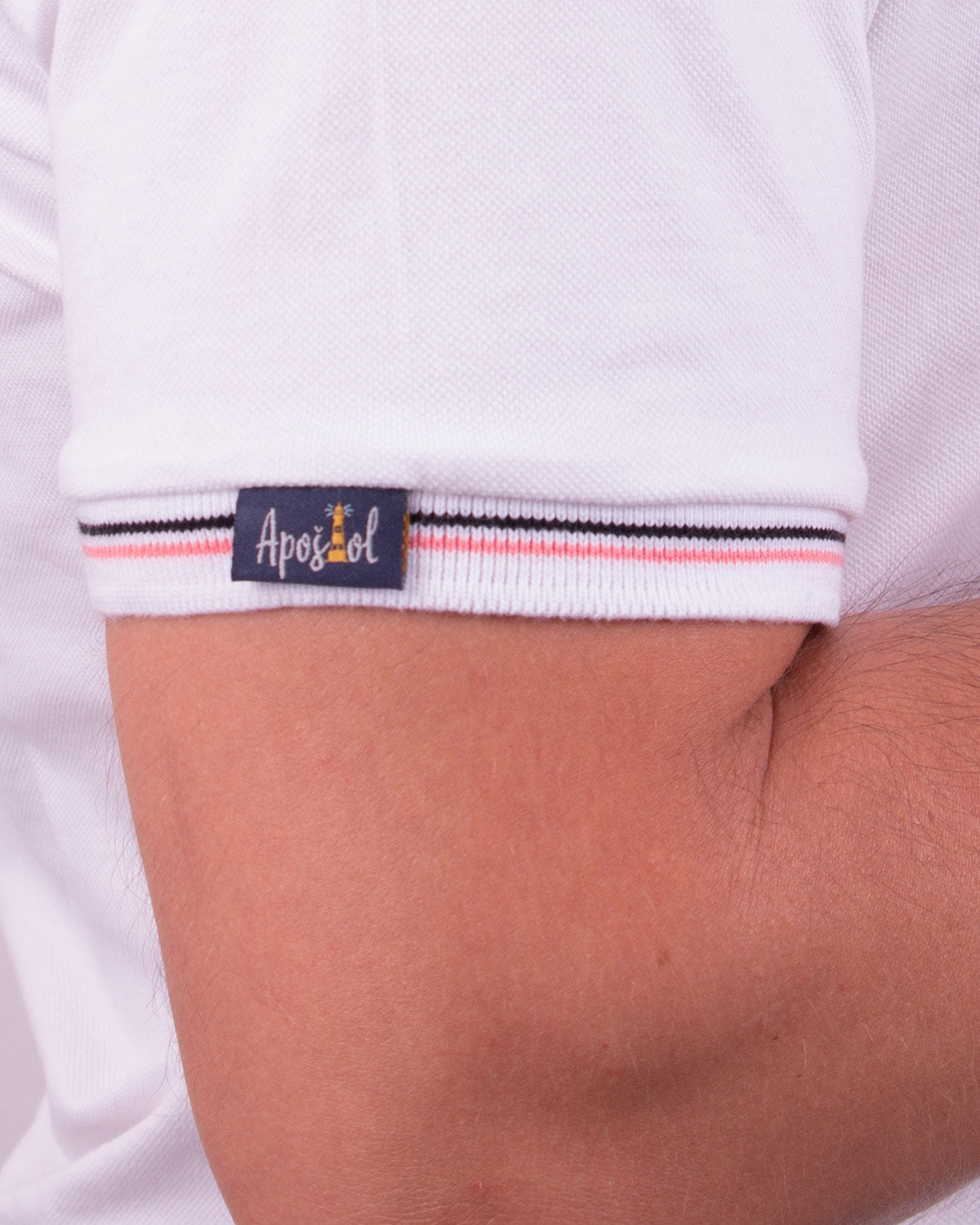 Polo Blanca Rosa / Regular Fit
